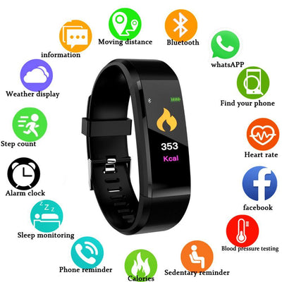 New Smart Watch For Men and Women With Heart Rate Monitor Blood Pressure Fitness Tracker Smartwatch For Sport Support IOS Android Sistems