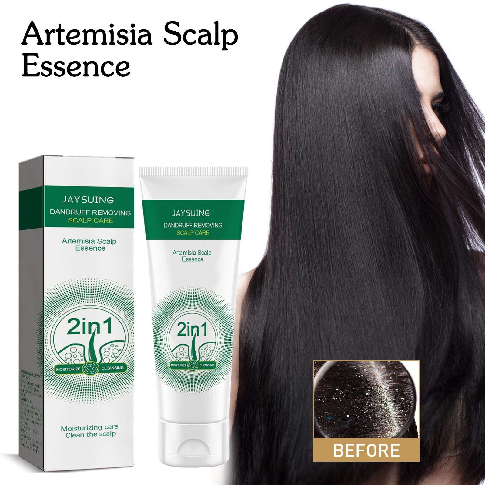 Artemisea Anti-Dandruff Scalp Pigment, Clean Scalp, Relieve Itching And Oil Control, Repair Frizz Damaged Hair Care