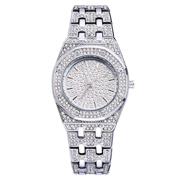 MISSFOX 2528 Silver Women's Watch Casual Dress Ladies Watch Fashion Waterproof Steel Quartz Wrist Watches For Women Valentines Gift