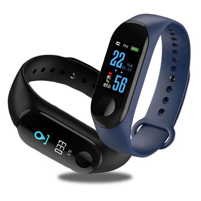 Proffesional Smart Sport Watch With Band Blood Pressure Monitor and Bracelet M3Plus Wristband for Men and Women In Modern Design