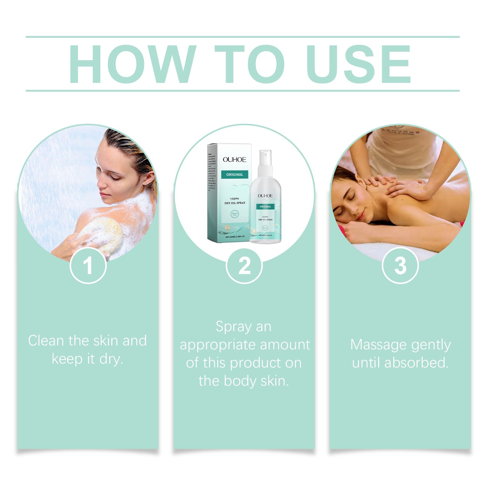 Moisturizing Body Oil Spray, Gentle Dry Skin Hydrating Body Skin Massage Care Oil