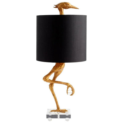 Ibis Table Lamp – Ancient Gold Resin, Small