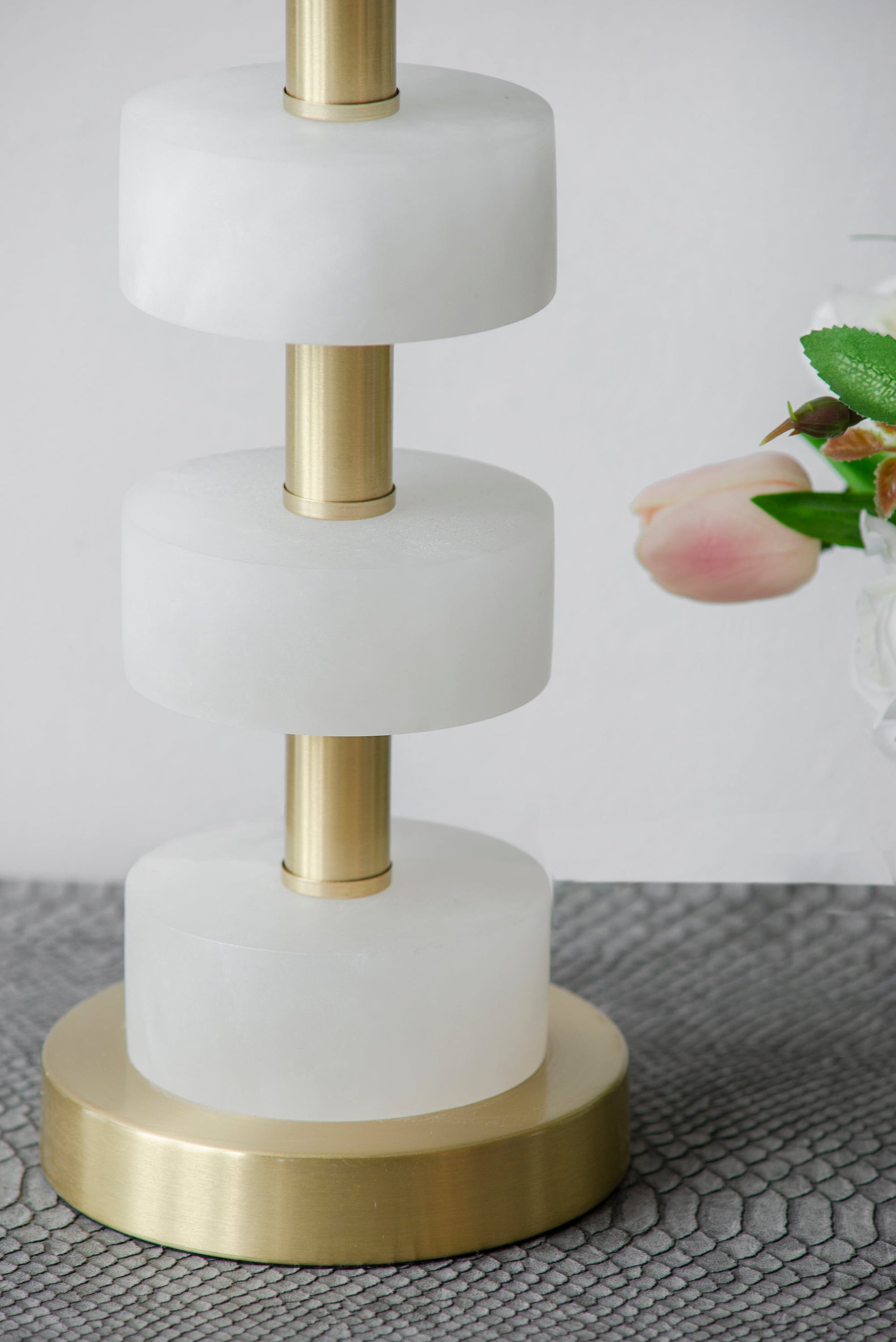 13x13x26' Marble Table Lamp