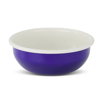 Enamel Serving Bowl - Two Tone - Royal Blue & Ivory