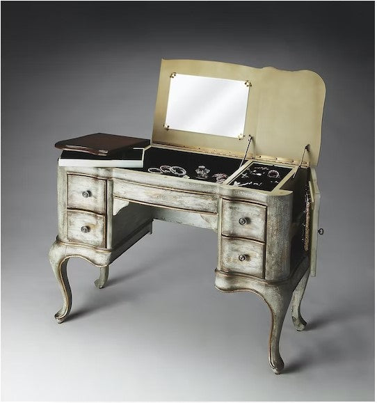 Charlotte Rustic and Vanity Table in Blue