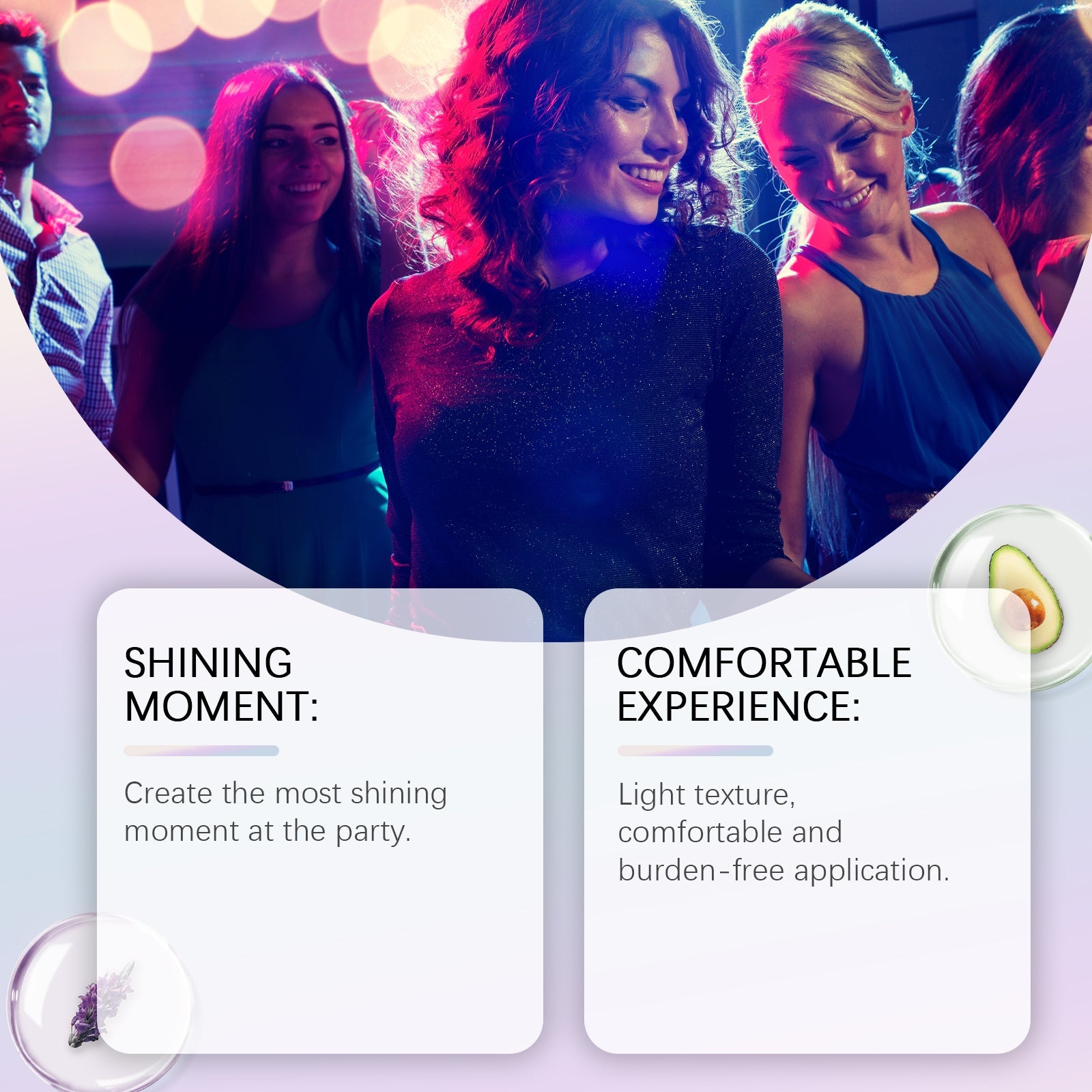Party Body Glitter Oil, Naturally Brightening And Long-Lasting Moisturizing Party Dance Shine Shine Shine