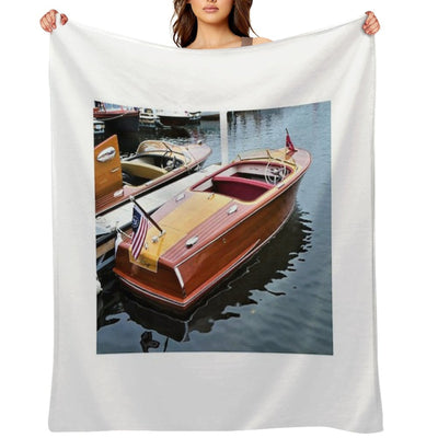 Photo of A Chris Craft Riviera Travel-friendly Throw Blanket