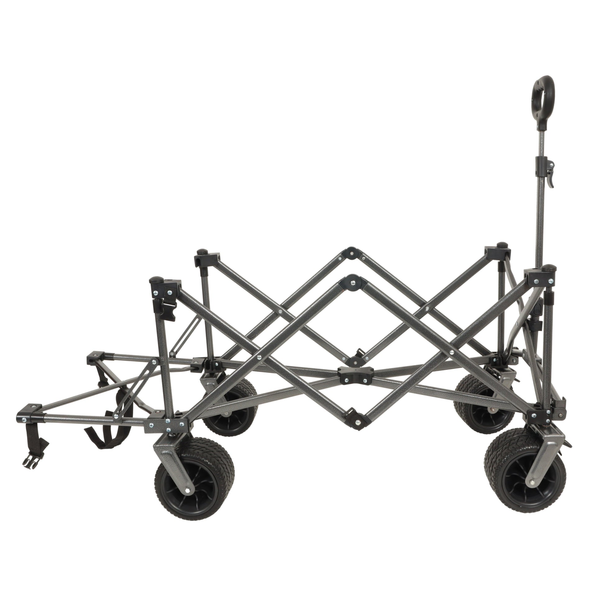 Collapsible Folding Wagon 300L,49' Extra Long Collapsible Wagon with Tailgate, All-Terrain 7'x 4' Big Wheels,Beach Wagon Cart Heavy Duty 400LBS Foldable Foldable Beach Wagon for Garden Sports Camping