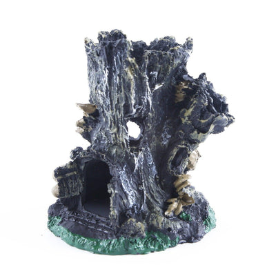 Fish tank pet shelter lizard house tree stump ornaments