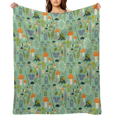 Fairy Garden Throw Blanket
