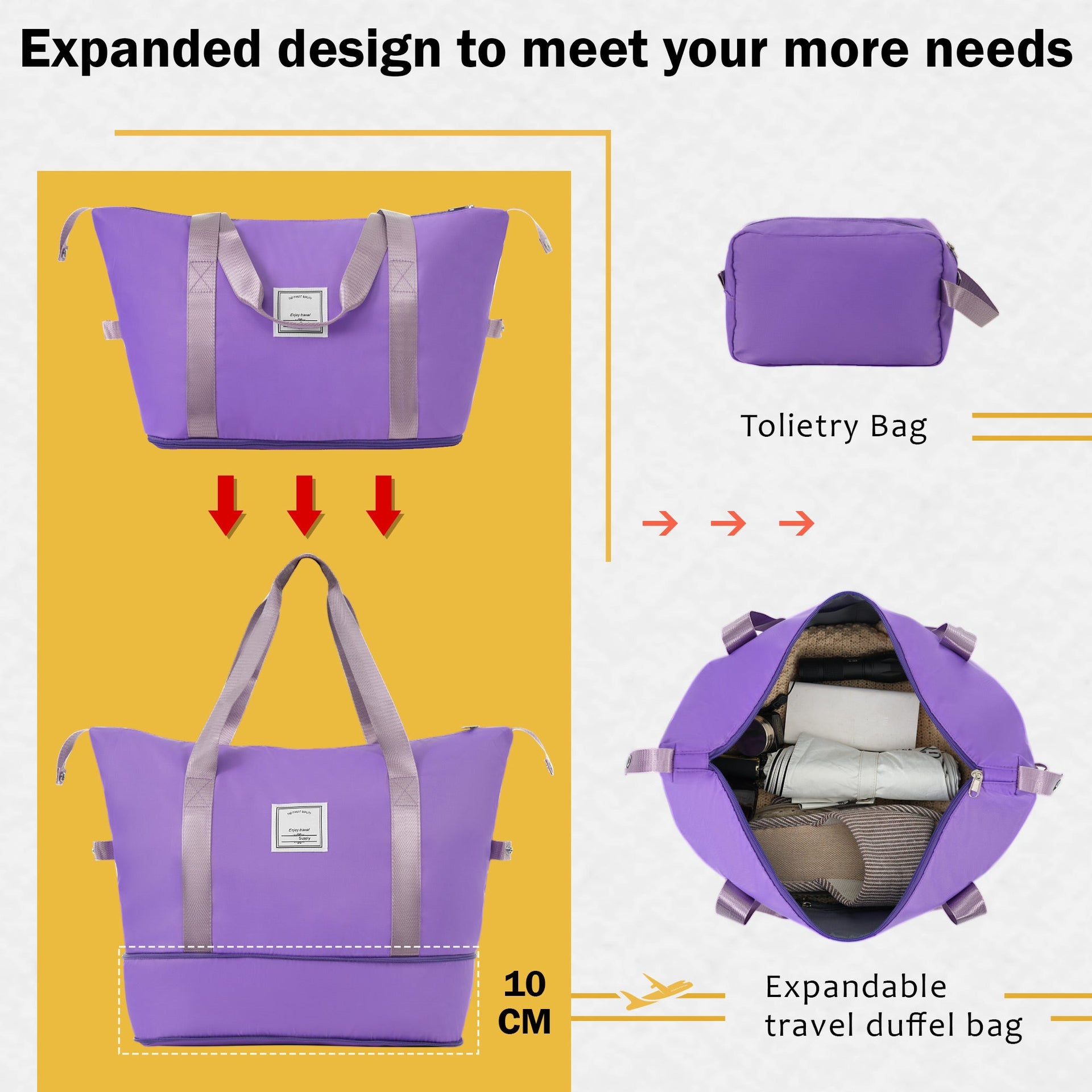 2 Piece Luggage Set with Bags Expanable Spinner Wheels ABS Lightweight Suitcase with TSA Lock 20inch+28inch