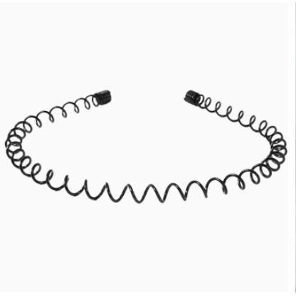 1 pc Fashion Wave Men's Women Unisex Black Wavy Hair Head Hoop Band Sport Headband Hairband Gorgeous Hair Accessories For Men And Women