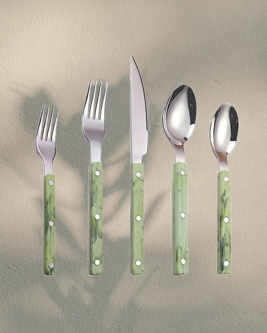 10-Pcs Sleek Modern Flatware Set, Bistrot Stylish Cutlery Silverware