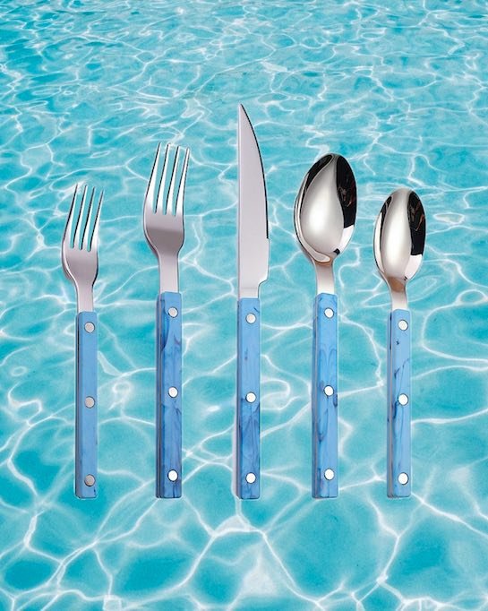 10-Pcs Sleek Modern Flatware Set, Bistrot Stylish Cutlery Silverware