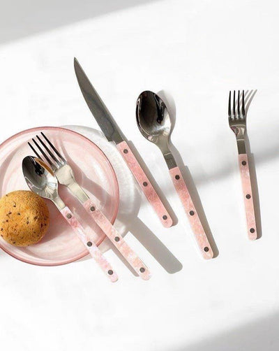 10-Pcs Sleek Modern Pinky Flatware Silverware Flatware Set ( $4.9 Each )