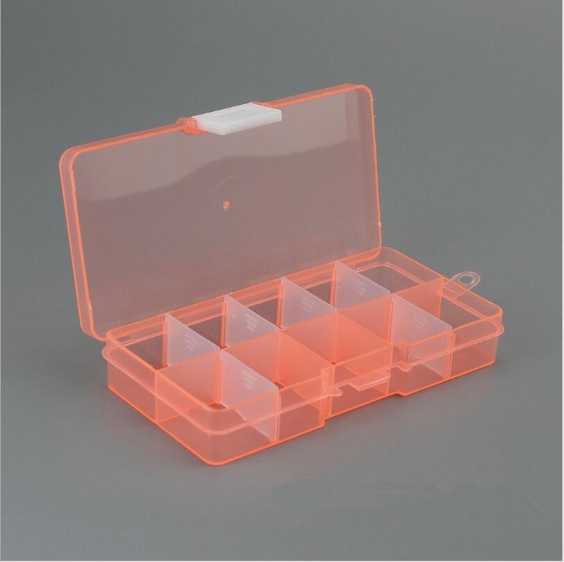 10 Slots Adjustable Plastic Jewelry Box Storage Case Craft Jewelry Organizer Beads Jewelry Making Jewelry Organizer Adjustable Storage Box Plastic Compartments Organizer for Jewelry