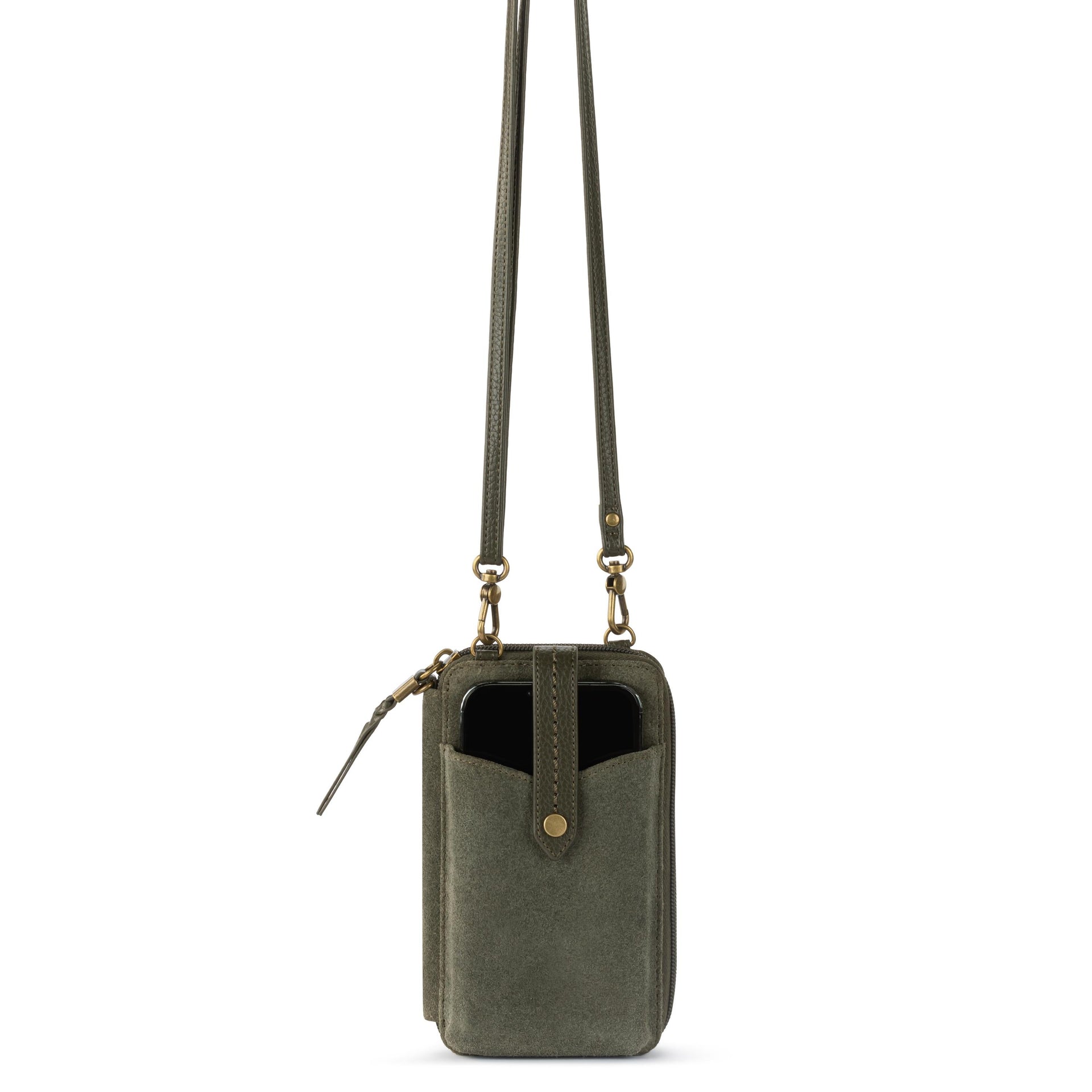 Silverlake Smartphone Wallet - Leather - Moss Suede