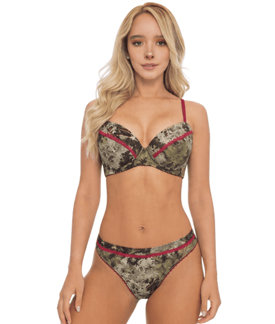 Women's Camo Hunting Thong - King's Camo Scalloped Lace Underwear - Wilderness Dreams