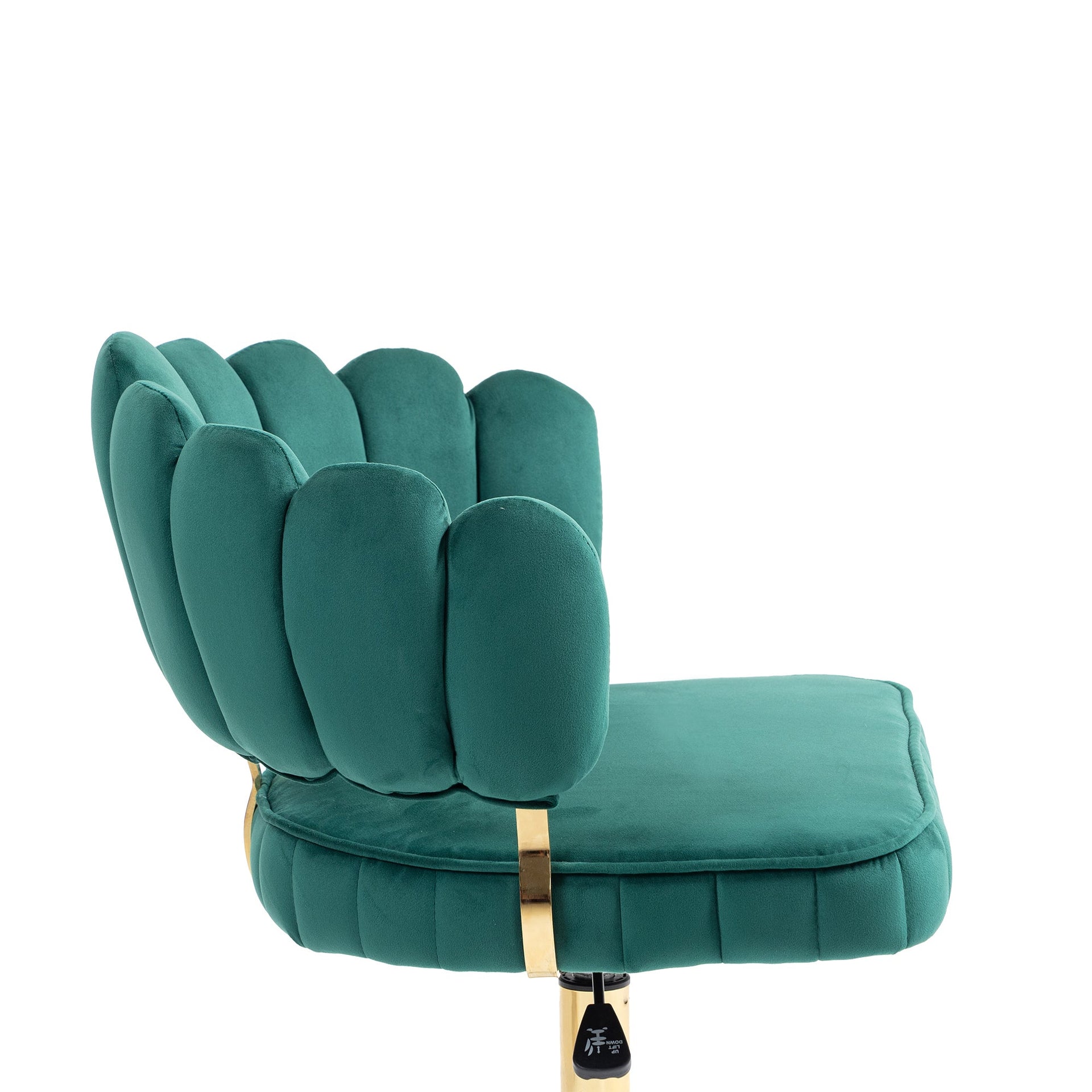 Velvet Home Office Desk Chair, Modern Cute Computer Chair, Wheels Swivel Height Adjustable Swivel Task Chair for Home Office (Emerald Velvet)