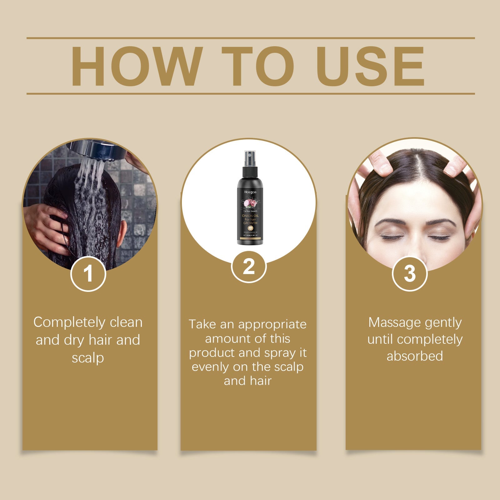 Onion Oil Hair Care Essential Oil Spray Gently Hydrates Hair Follicles Brightening Care Moisturizes And Softens Hair