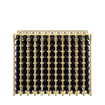 Pine Base Wine Rack 11 Column Custom Standard Bottle Storage