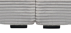 104.72-inch 4-seat large sofa with 4 throw pillows, living room sofa in comfortable corduroy grey fabric