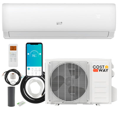 EchoCool Series 11500 BTU 115V Mini Split Air Conditioner and Heater Pump System Wifi Enabled