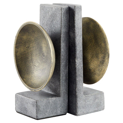 Taal Bookends Designed by J Kent Martin | Black & Brass