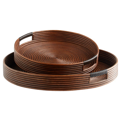 Papeete Round Tray Designed by J. Kent Martin | Brown