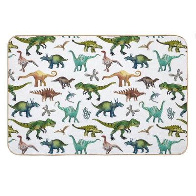 Dino-Mite Dreams for Kids Trendy Dinosaur Pattern Unique Gift Idea. Bath Mat