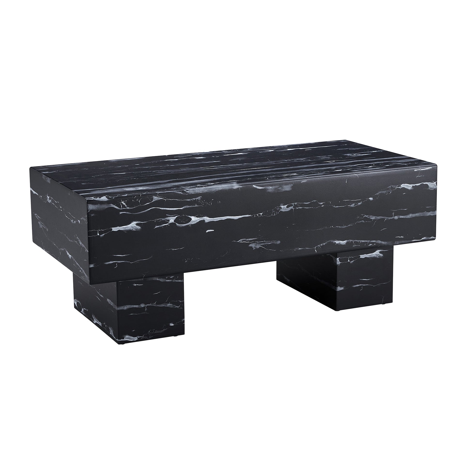 The black coffee table has patterns Modern rectangular table suitable for living rooms and apartments 43.3