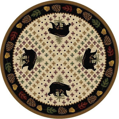 Bear Ridge Natural 8' Round Area Rug