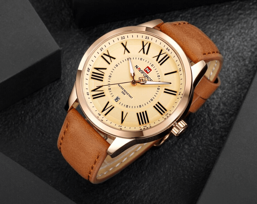 Universal Waterproof Watch With Details Of Great Design Numbers And Date Display Perfect Gift