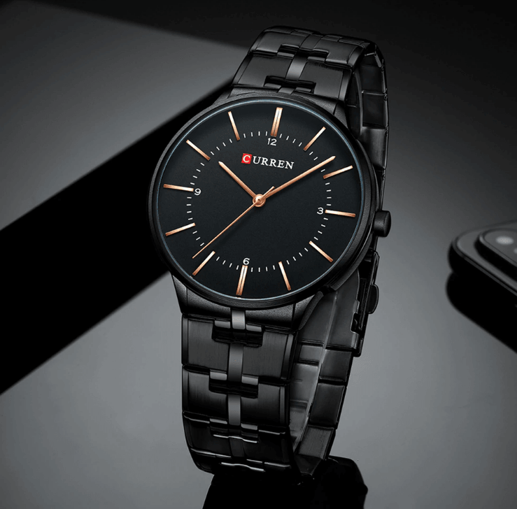 Men's Waterproof Watch With Shining Bracelet In Five Modern Designs Perfect Gift For Your Loved One