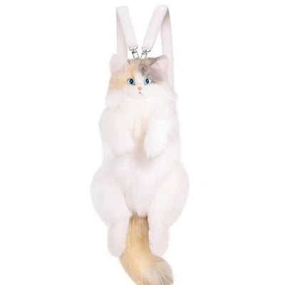 Unique Calico Cat Backpack, Doubles as a Plush Toy and Functional Bag
