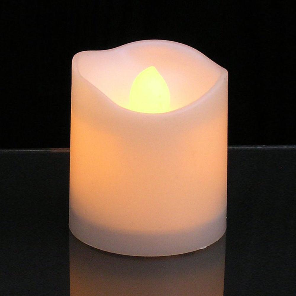 12/24Pcs Creative LED Candle Flameless LED Tea Lights with Remote Battery Operated Flickering Tea lights Candles with Timer Tea Lights Realistic Fake Candles Battery Powered Flameless Tea Light Lamp For Home Wedding Party Decoration Supplies