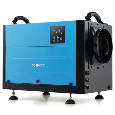 124 Pint Crawl Space Dehumidifier with 3 Modes and 24H Timer-Blue