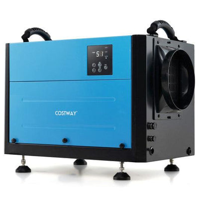124 Pint Crawl Space Dehumidifier with 3 Modes and 24H Timer-Blue