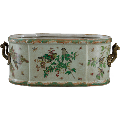 Emerald Garden Porcelain Footbath Planter
