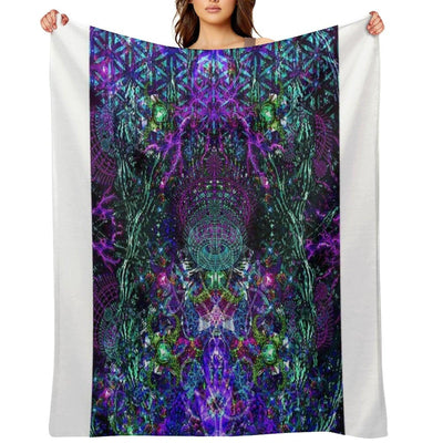 Hands To The Cosmos Throw Blanket