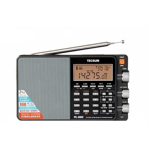 Tecsun PL-880 Portable Stereo Full Band Radio Receiver with LW/SW/MW SSB PLL Modes