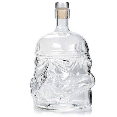 High borosilicate heat-resistant and cold resistant glass wine bottle Star Wars White Soldier glass wine bottle creative decanter liquor dispenser