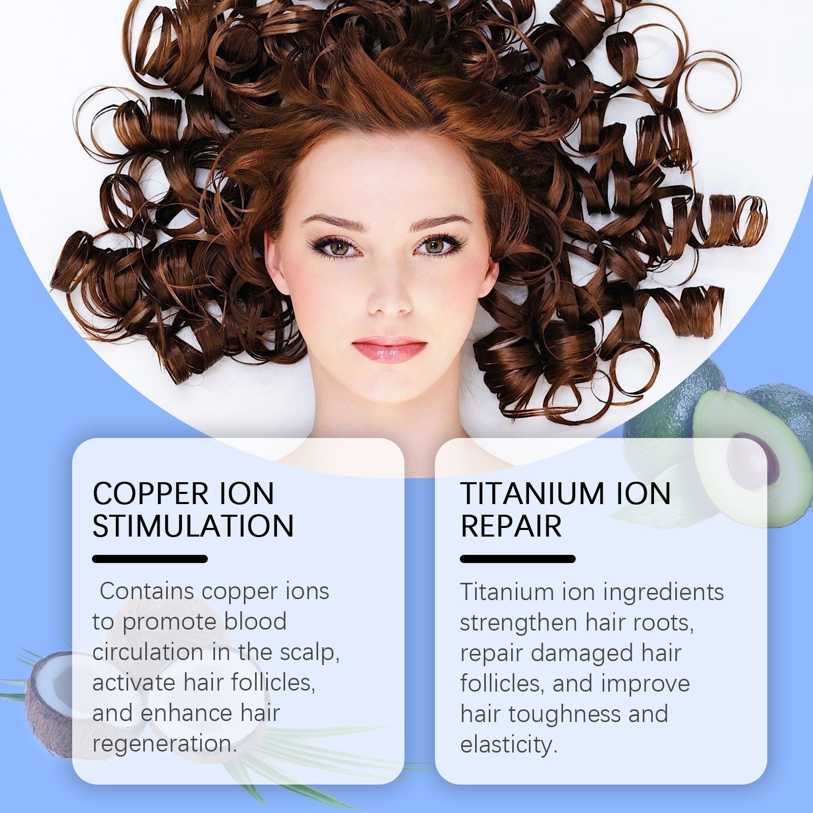 Copper Peptide Hair Serum Nourishes Scalp, Nurses Roots, Restores Fluffy And Strong Hair