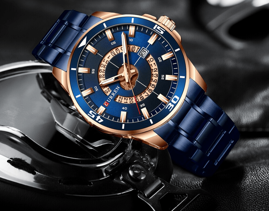 Men's Modern Sports Waterproof Watch Luxury Unique Design Fluorescent Hands Perfect Gift