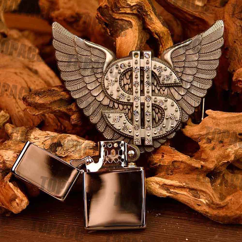 Western Metal Lighter Belt Buckle