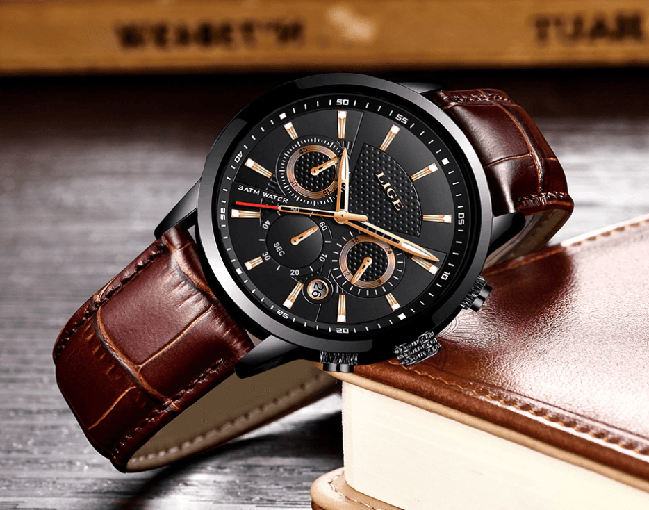 Men's Waterproof Watch With Chronometers Day View Sport Analog Watches Excellent Look Perfect Gift For Him