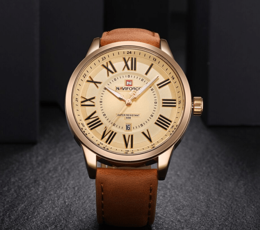 Universal Waterproof Watch With Details Of Great Design Numbers And Date Display Perfect Gift