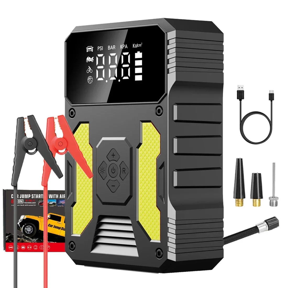 12V Lithium Booster Jump Starter and Air Compressor