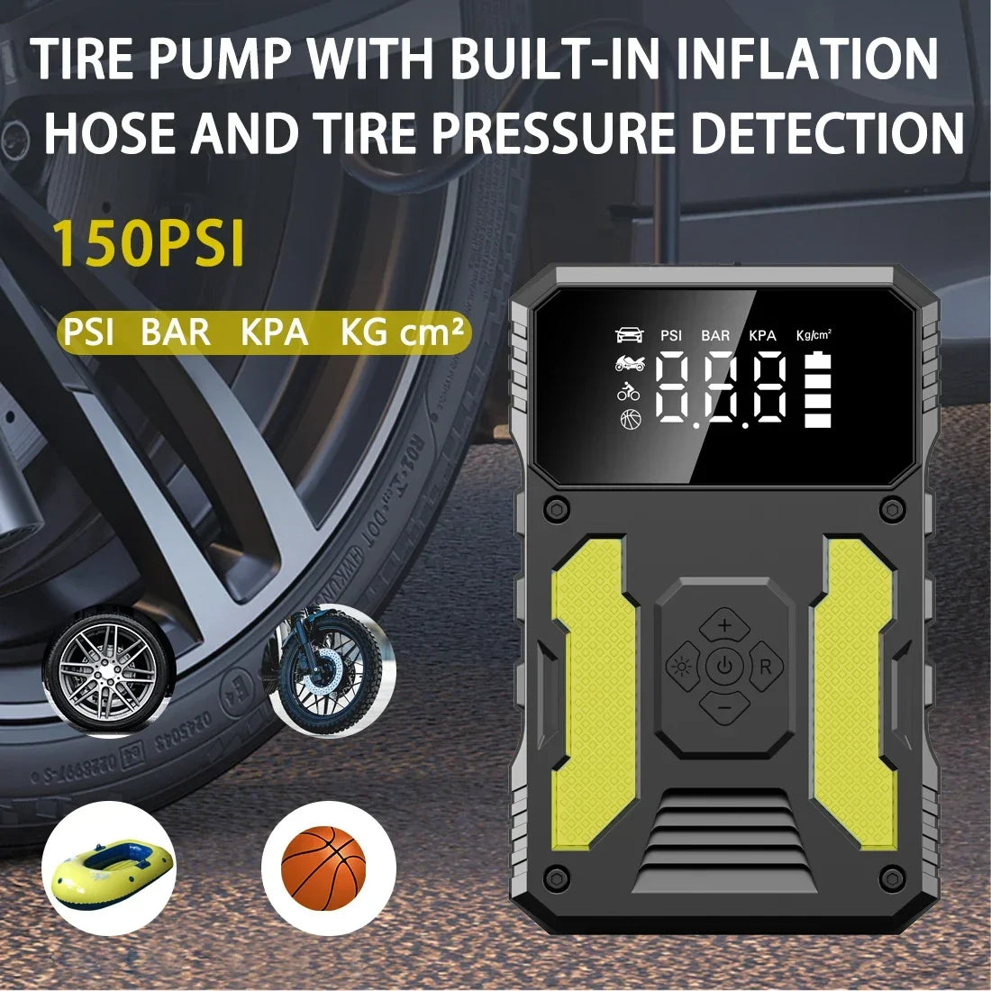 12V Lithium Booster Jump Starter and Air Compressor