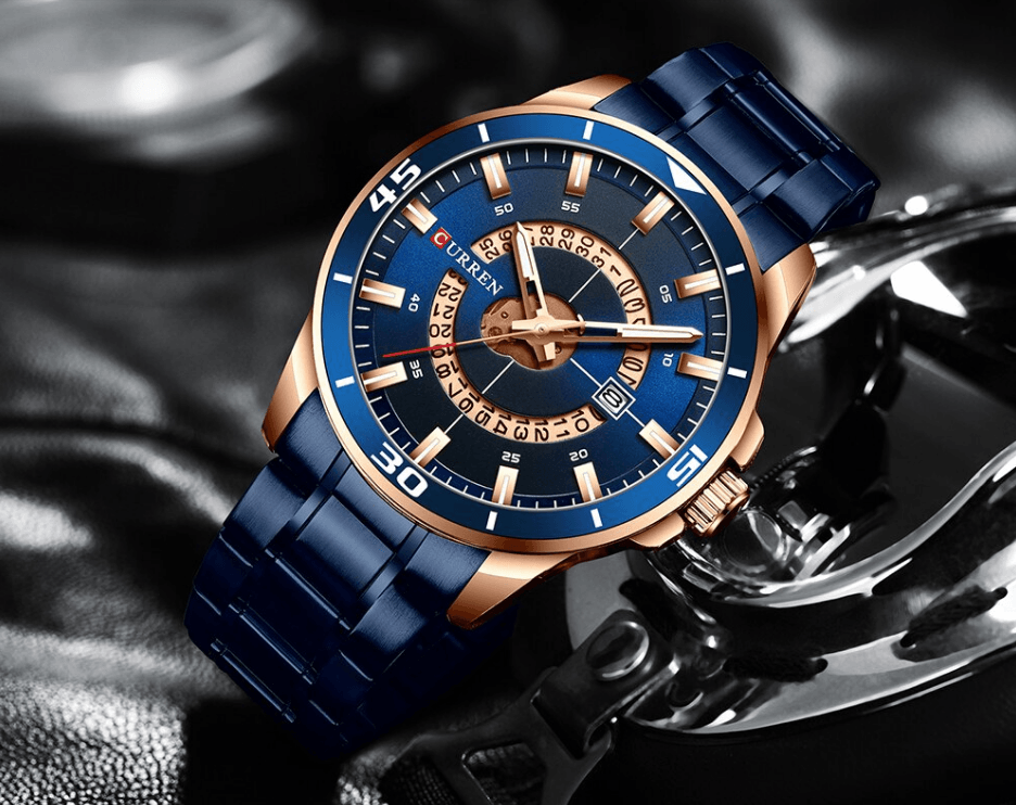 Men's Modern Sports Waterproof Watch Luxury Unique Design Fluorescent Hands Perfect Gift
